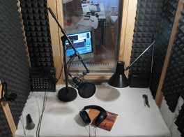 Innenansicht der Sprecherkabine